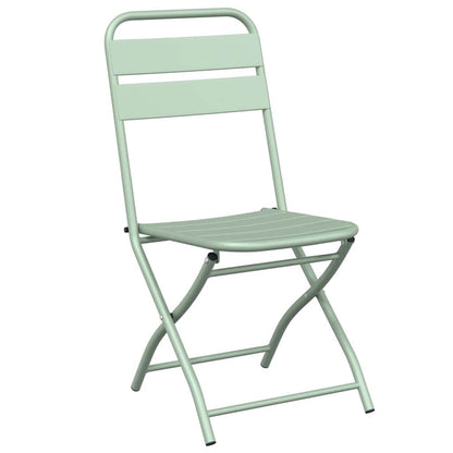 Garten Klappstuhl 2 pcs Grün 55 x 56,5 x 91cm Stahl