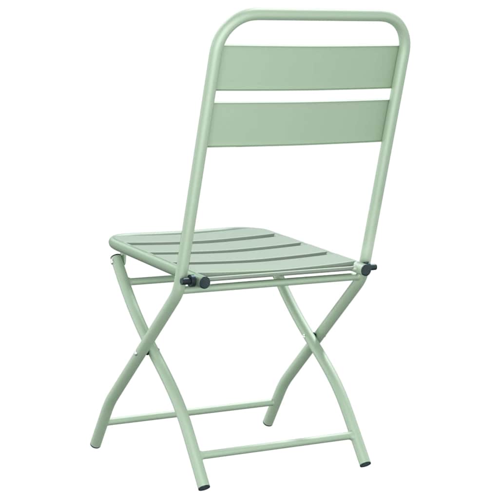 Garten Klappstuhl 2 pcs Grün 55 x 56,5 x 91cm Stahl