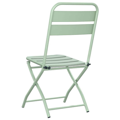Garten Klappstuhl 2 pcs Grün 55 x 56,5 x 91cm Stahl