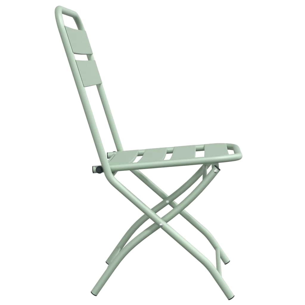 Garten Klappstuhl 2 pcs Grün 55 x 56,5 x 91cm Stahl