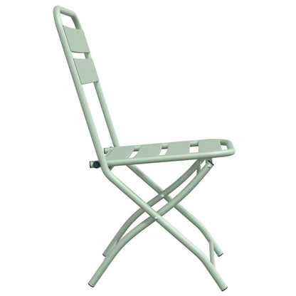 Garten Klappstuhl 2 pcs Grün 55 x 56,5 x 91cm Stahl