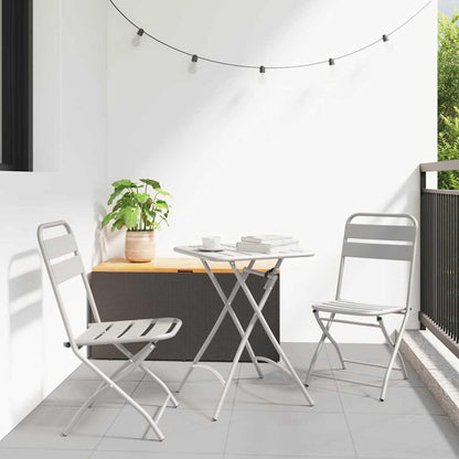 Garten Klappstuhl 2 pcs Beige 55 x 56,5 x 91cm Stahl