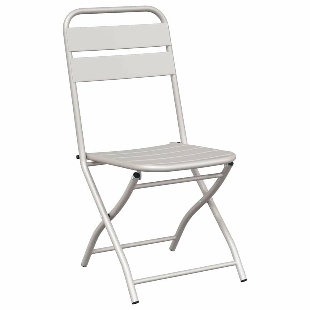 Garten Klappstuhl 2 pcs Beige 55 x 56,5 x 91cm Stahl