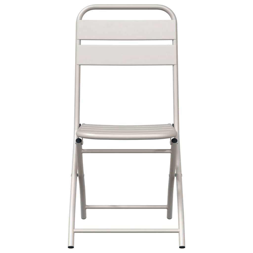 Garten Klappstuhl 2 pcs Beige 55 x 56,5 x 91cm Stahl