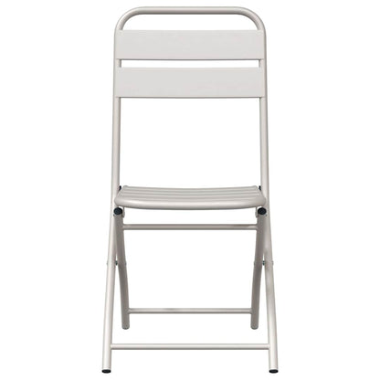 Garten Klappstuhl 2 pcs Beige 55 x 56,5 x 91cm Stahl