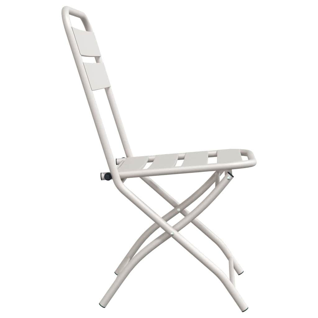 Garten Klappstuhl 2 pcs Beige 55 x 56,5 x 91cm Stahl