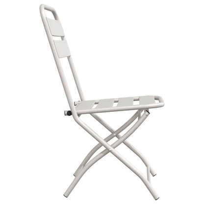Garten Klappstuhl 2 pcs Beige 55 x 56,5 x 91cm Stahl