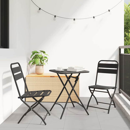 Garten Klappstuhl 2 pcs Anthrazit 55 x 56,5 x 91cm Stahl
