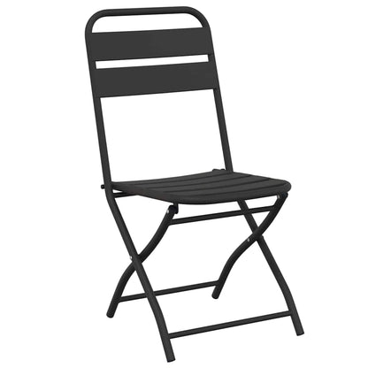Garten Klappstuhl 2 pcs Anthrazit 55 x 56,5 x 91cm Stahl