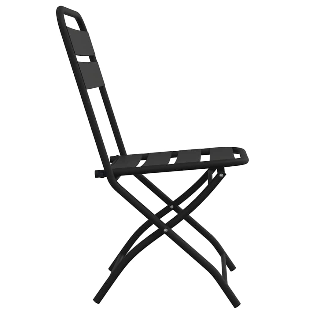 Garten Klappstuhl 2 pcs Anthrazit 55 x 56,5 x 91cm Stahl