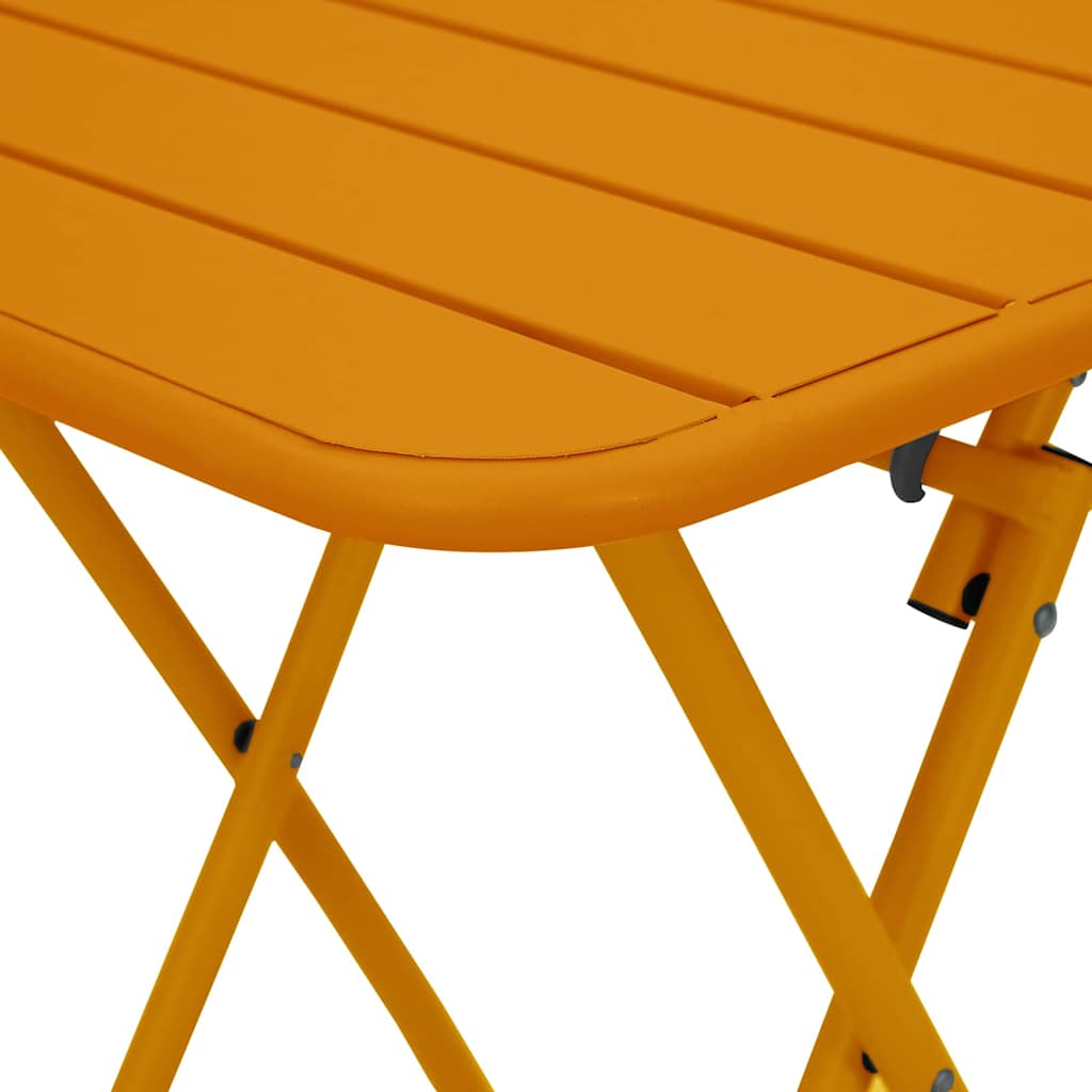 Gartentisch Senfgelb 55 x 55 x 73 cm Pulverbeschichteter Stahl