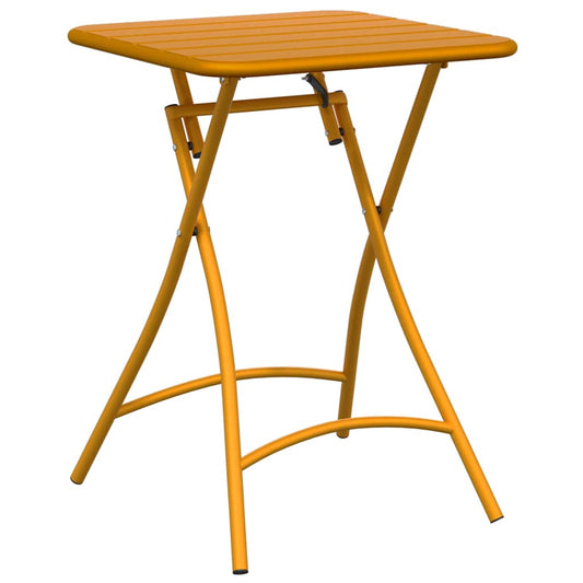 Gartentisch Senfgelb 55 x 55 x 73 cm Pulverbeschichteter Stahl