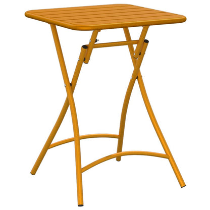 Gartentisch Senfgelb 55 x 55 x 73 cm Pulverbeschichteter Stahl