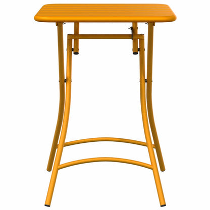 Gartentisch Senfgelb 55 x 55 x 73 cm Pulverbeschichteter Stahl