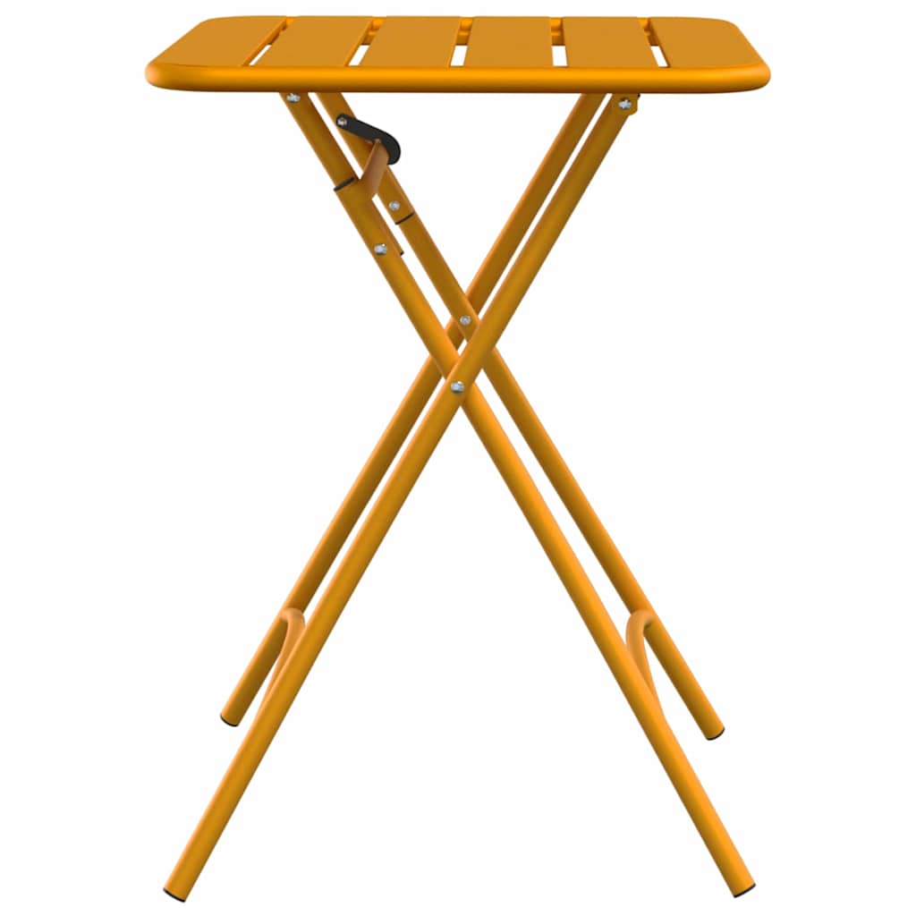 Gartentisch Senfgelb 55 x 55 x 73 cm Pulverbeschichteter Stahl
