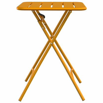 Gartentisch Senfgelb 55 x 55 x 73 cm Pulverbeschichteter Stahl