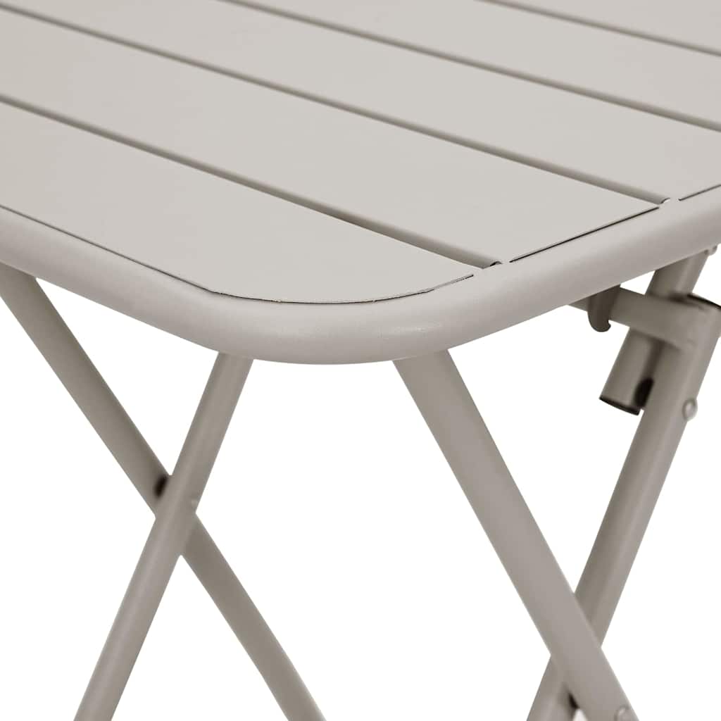 Gartentisch Beige 55 x 55 x 73 cm Pulverbeschichteter Stahl
