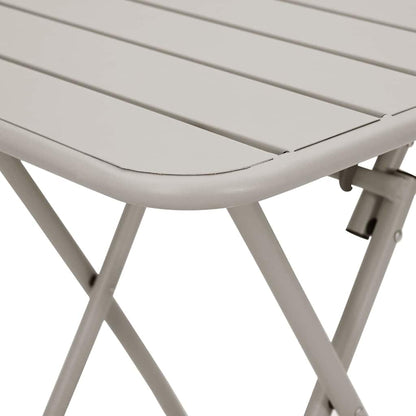 Gartentisch Beige 55 x 55 x 73 cm Pulverbeschichteter Stahl
