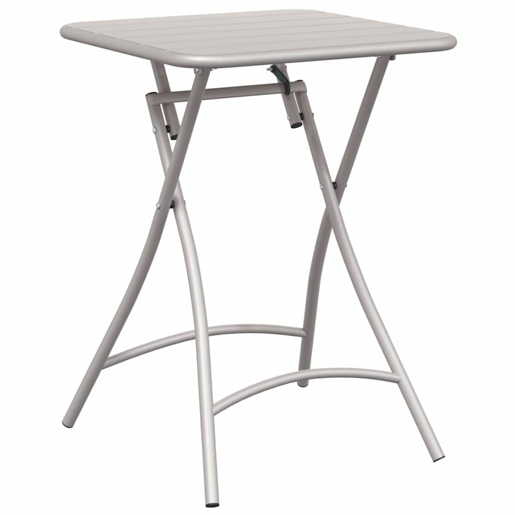 Gartentisch Beige 55 x 55 x 73 cm Pulverbeschichteter Stahl