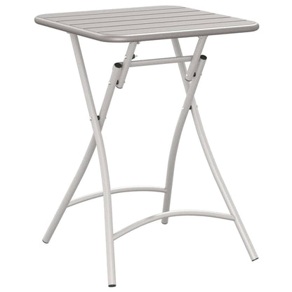 Gartentisch Beige 55 x 55 x 73 cm Pulverbeschichteter Stahl