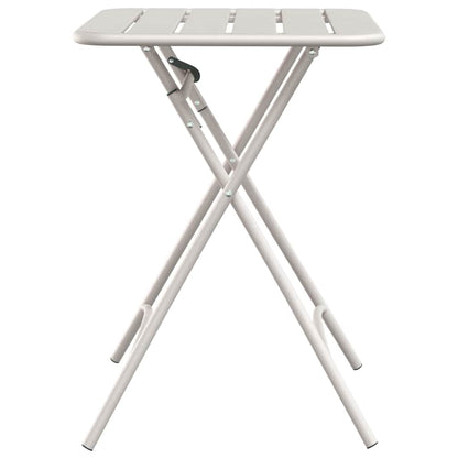 Gartentisch Beige 55 x 55 x 73 cm Pulverbeschichteter Stahl