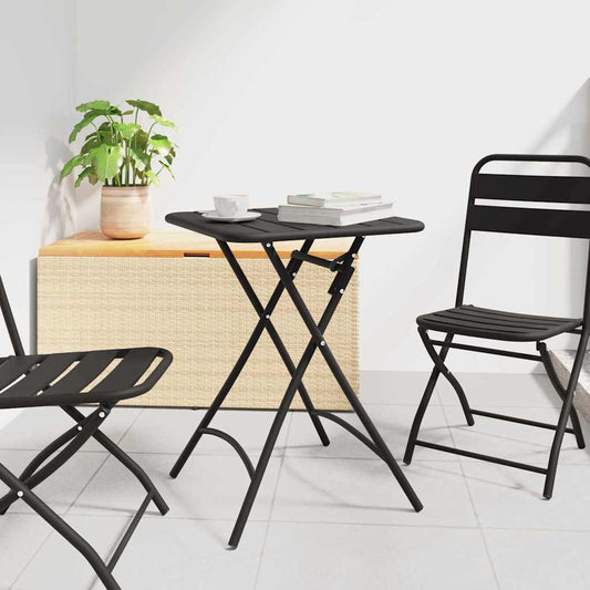 Gartentisch Anthrazit 55 x 55 x 73 cm Pulverbeschichteter Stahl