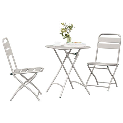 Bistrogarnitur 3 pcs Beige Stahl