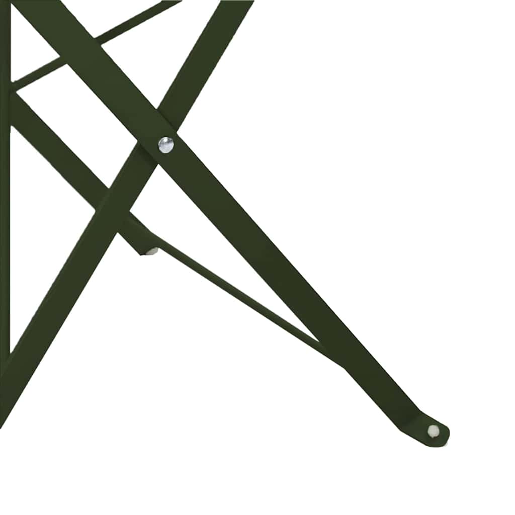 Garten Klappstuhl Falten 2 pcs Grün 42 x 46 x 82cm Stahl