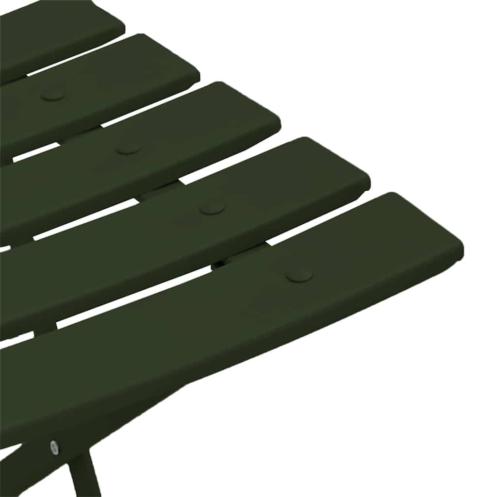 Garten Klappstuhl Falten 2 pcs Grün 42 x 46 x 82cm Stahl