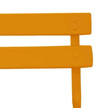 Garten Klappstuhl Falten 2 pcs Senfgelb 42 x 46 x 82cm Stahl