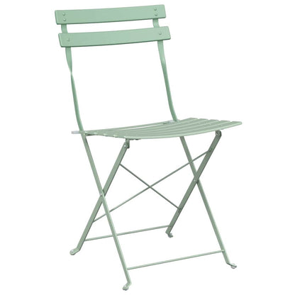 Garten Klappstuhl Falten 2 pcs Grün 42 x 46 x 82cm Stahl