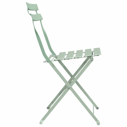 Garten Klappstuhl Falten 2 pcs Grün 42 x 46 x 82cm Stahl
