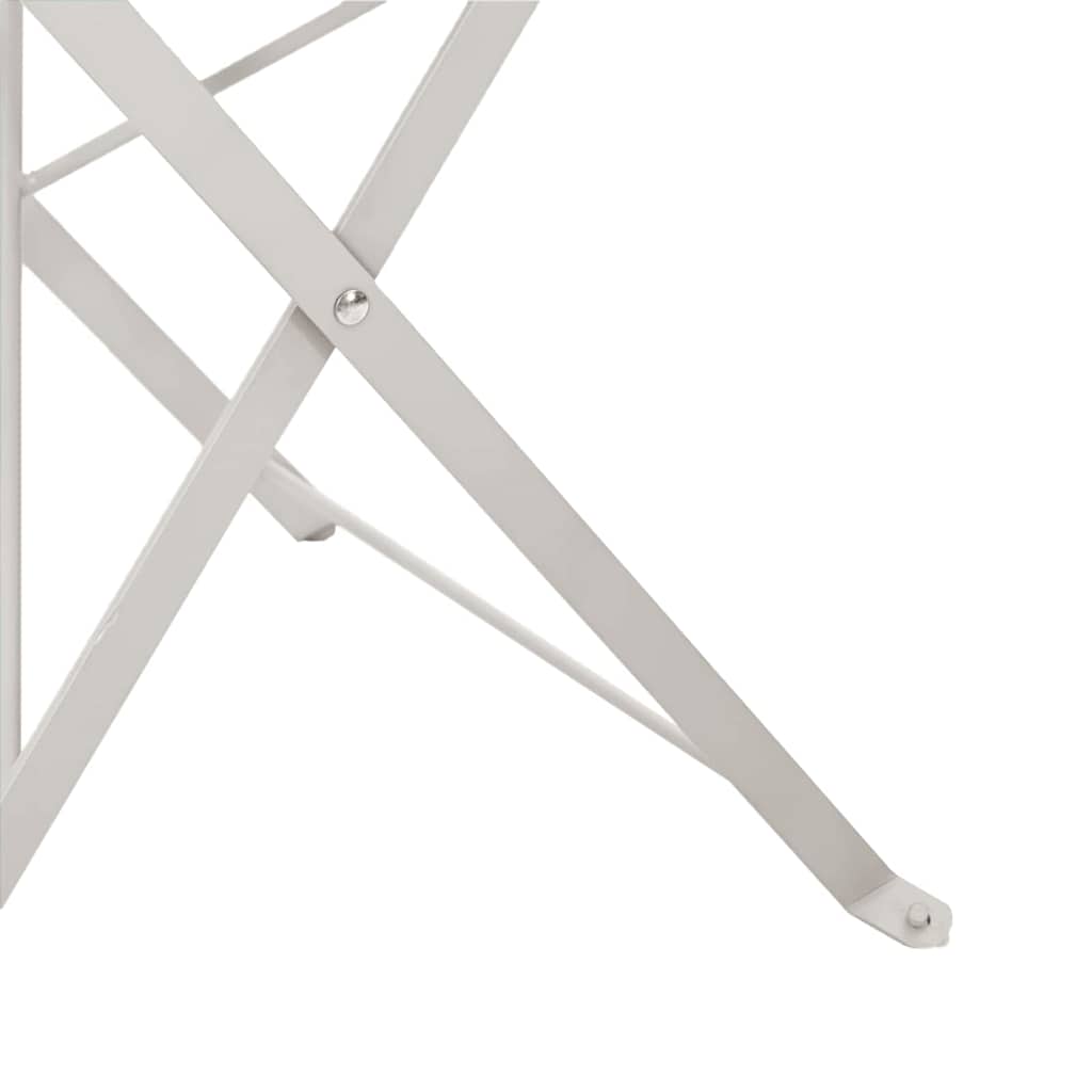 Garten Klappstuhl Falten 2 pcs Beige 42 x 46 x 82cm Stahl