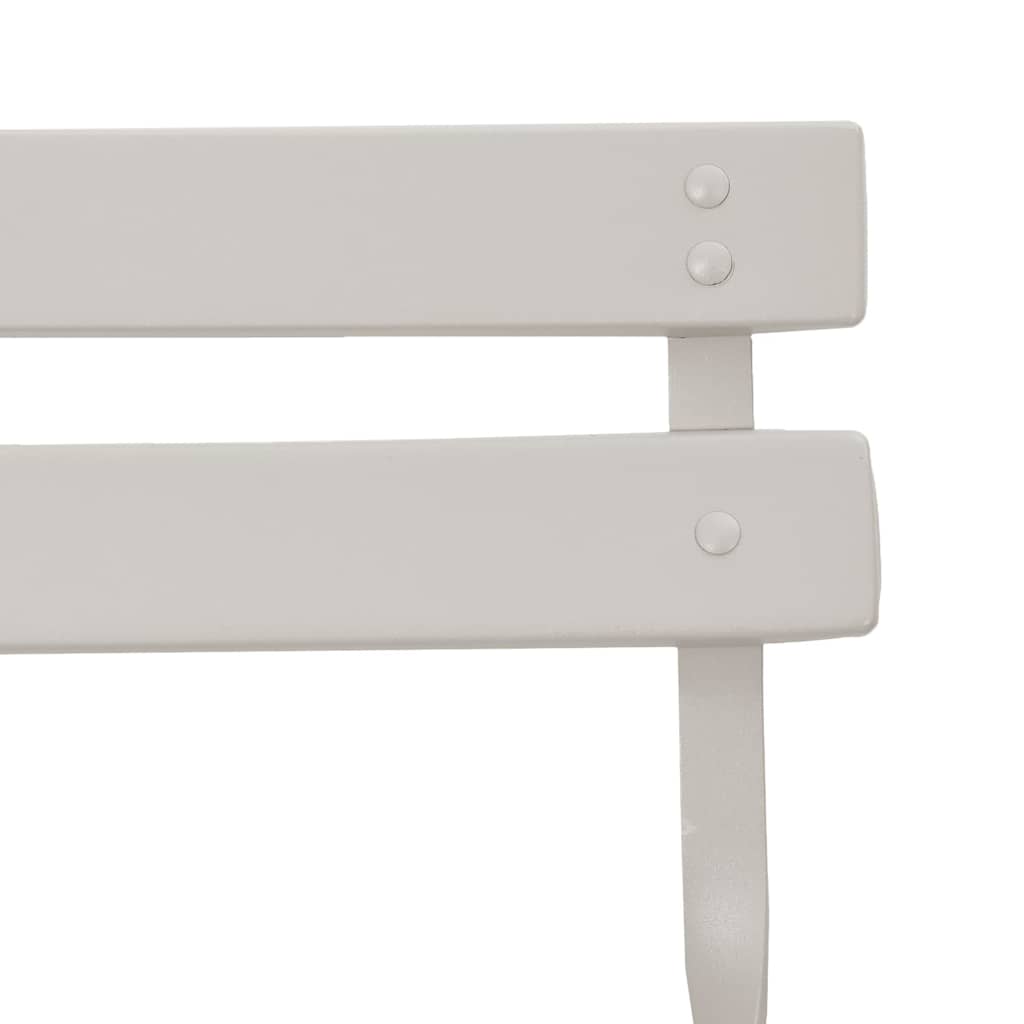 Garten Klappstuhl Falten 2 pcs Beige 42 x 46 x 82cm Stahl