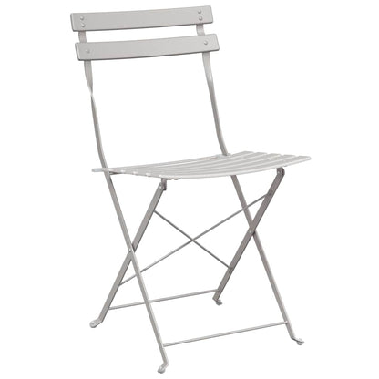 Garten Klappstuhl Falten 2 pcs Beige 42 x 46 x 82cm Stahl