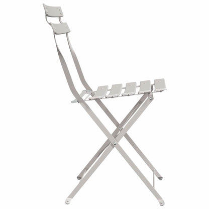 Garten Klappstuhl Falten 2 pcs Beige 42 x 46 x 82cm Stahl