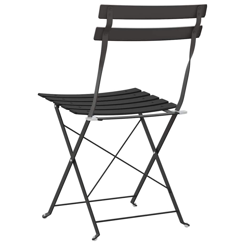 Garten Klappstuhl Falten 2 pcs Anthrazit 42 x 46 x 82cm Stahl