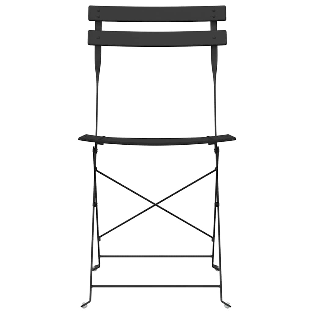 Garten Klappstuhl Falten 2 pcs Anthrazit 42 x 46 x 82cm Stahl