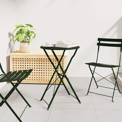 Bistrotisch Dunkelgrün Ø50x71 cm Pulverbeschichteter Stahl