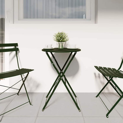 Bistrotisch Dunkelgrün Ø50x71 cm Pulverbeschichteter Stahl