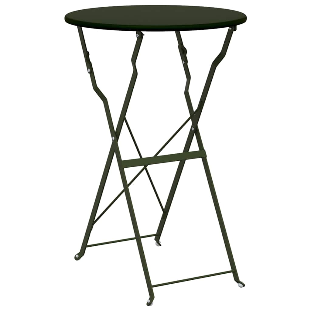 Bistrotisch Dunkelgrün Ø50x71 cm Pulverbeschichteter Stahl