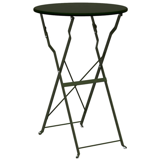 Bistrotisch Dunkelgrün Ø50x71 cm Pulverbeschichteter Stahl