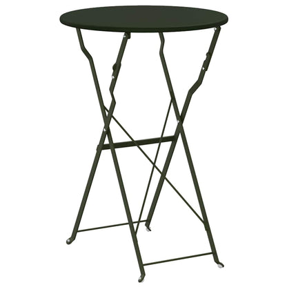 Bistrotisch Dunkelgrün Ø50x71 cm Pulverbeschichteter Stahl
