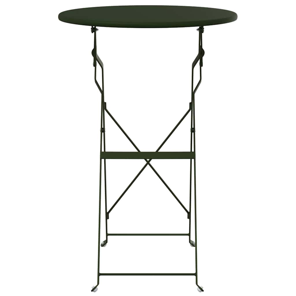 Bistrotisch Dunkelgrün Ø50x71 cm Pulverbeschichteter Stahl