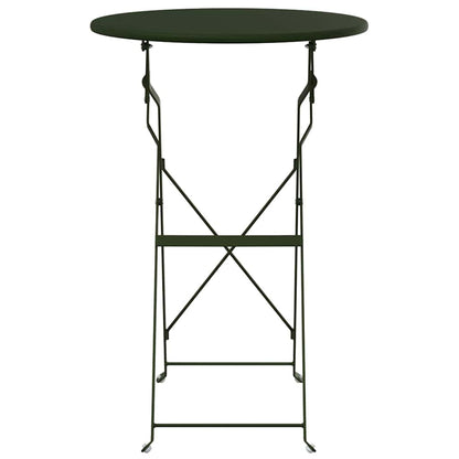 Bistrotisch Dunkelgrün Ø50x71 cm Pulverbeschichteter Stahl