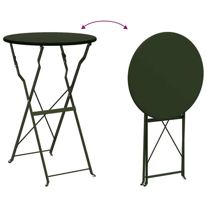 Bistrotisch Dunkelgrün Ø50x71 cm Pulverbeschichteter Stahl