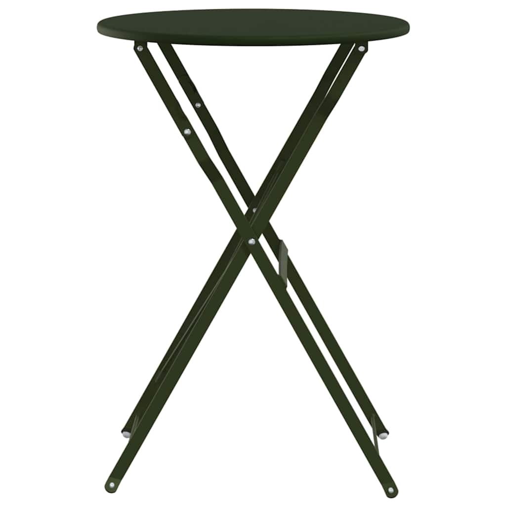Bistrotisch Dunkelgrün Ø50x71 cm Pulverbeschichteter Stahl