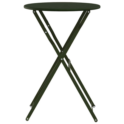 Bistrotisch Dunkelgrün Ø50x71 cm Pulverbeschichteter Stahl