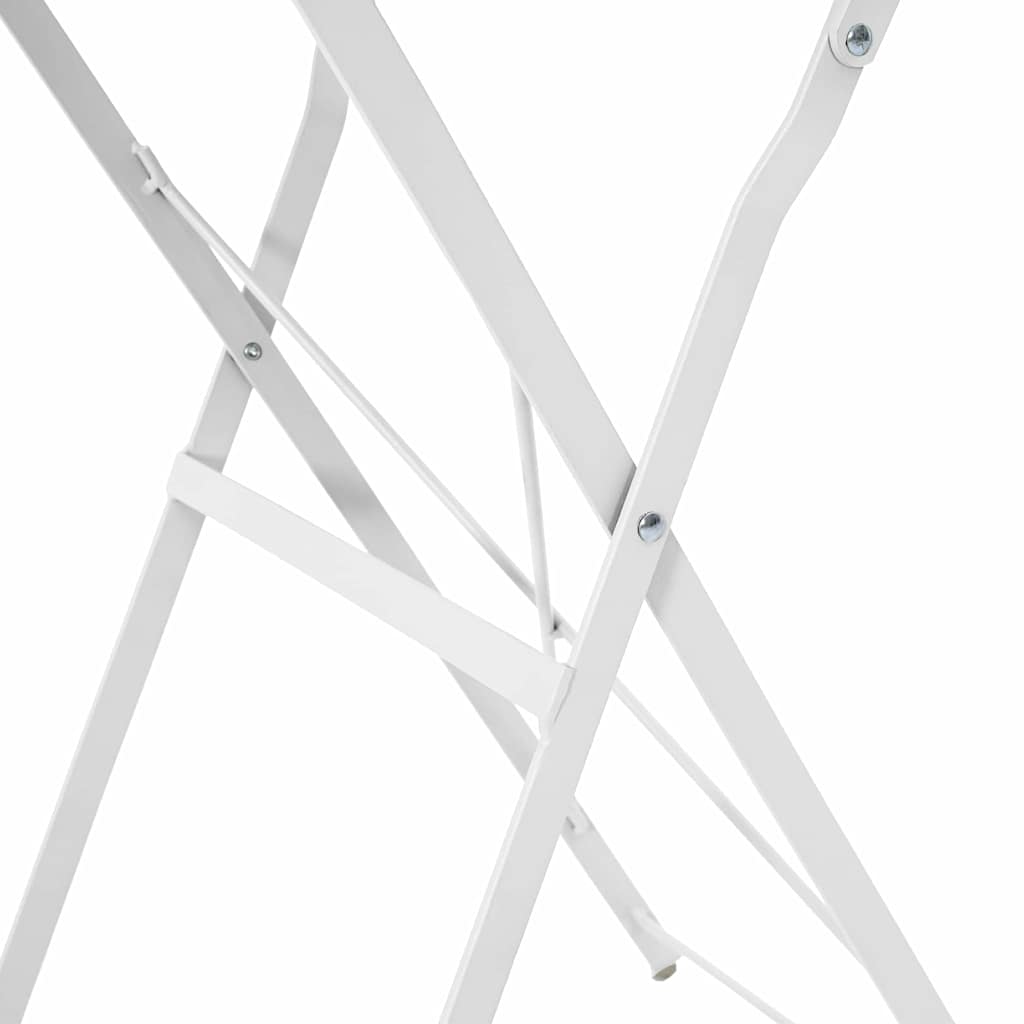 Bistrotisch Weiß Ø50x71 cm Pulverbeschichteter Stahl