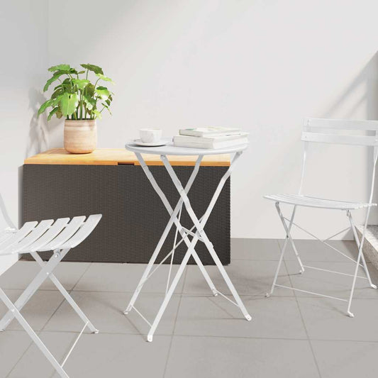 Bistrotisch Weiß Ø50x71 cm Pulverbeschichteter Stahl